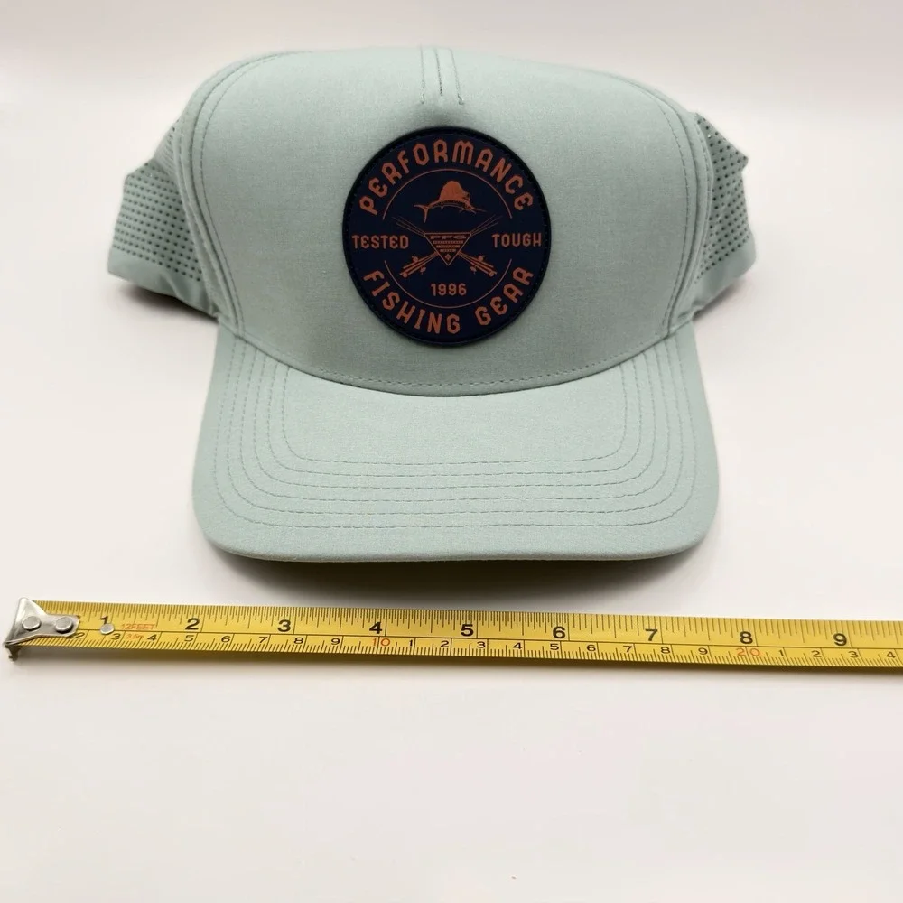 Columbia Elite PFG Hat Snapback OS Light Blue Fishing Mesh Outdoor Sport